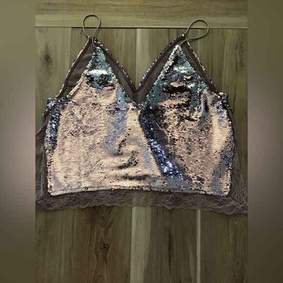 Free People Sequined Cami S - Picture 2 of 5